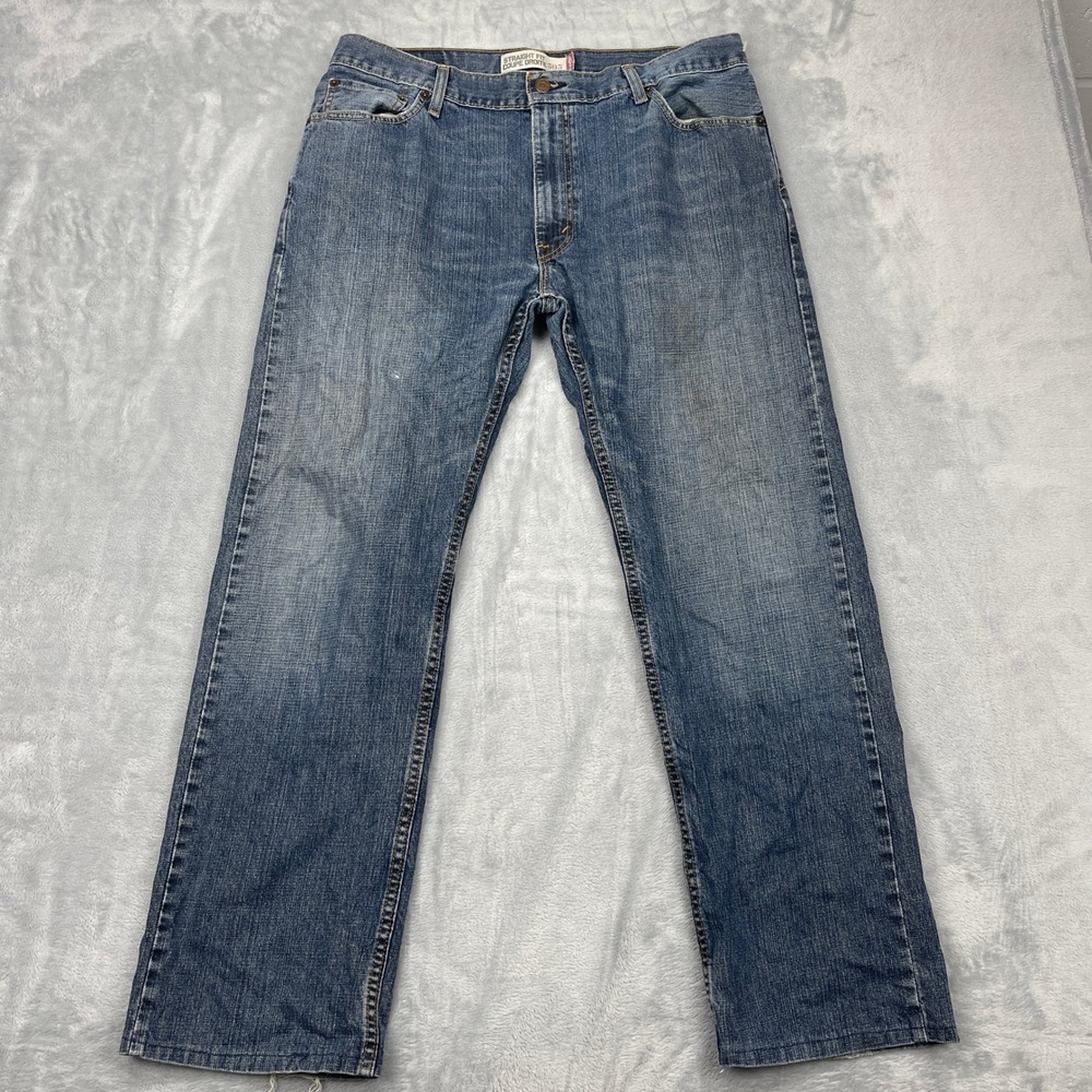 Vtg Levi's 505 Jeans Mens 36x32 Blue Faded‎ Denim Mid Rise Red Tab Straight Fit
